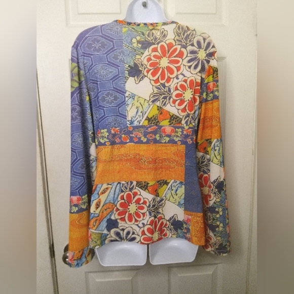 Katina Marie colorful multi-patterned top - Picture 2 of 3